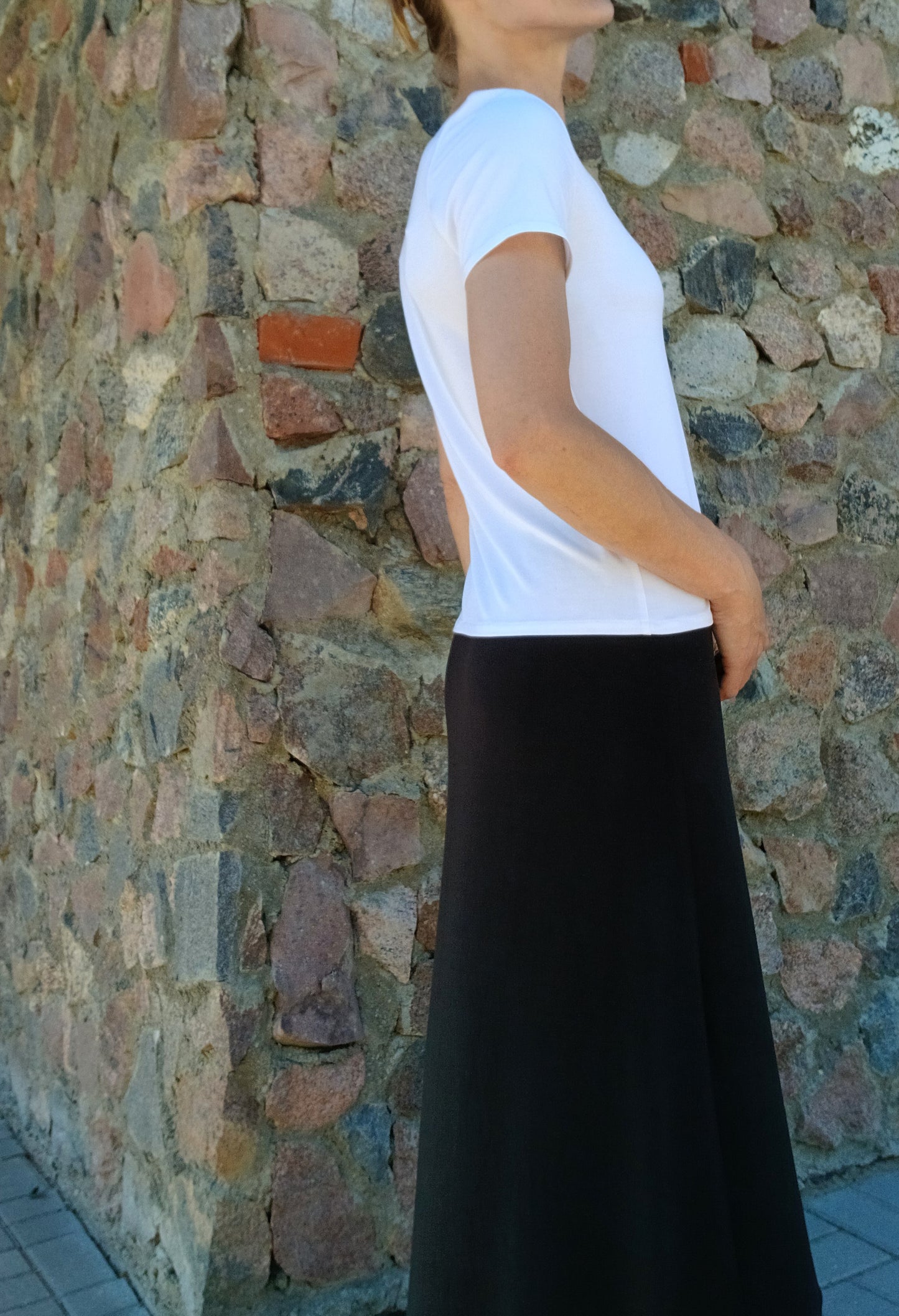 JOLA & LINA Bamboo Set – White & Black | Feminine Fit, Embroidered heart in the colour of your choice