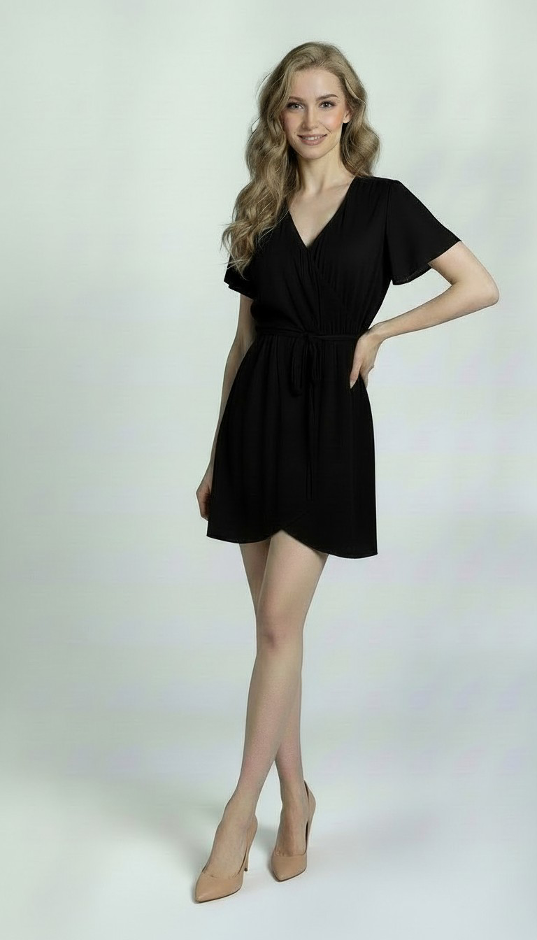 LUNA – black mini dress from bamboo
